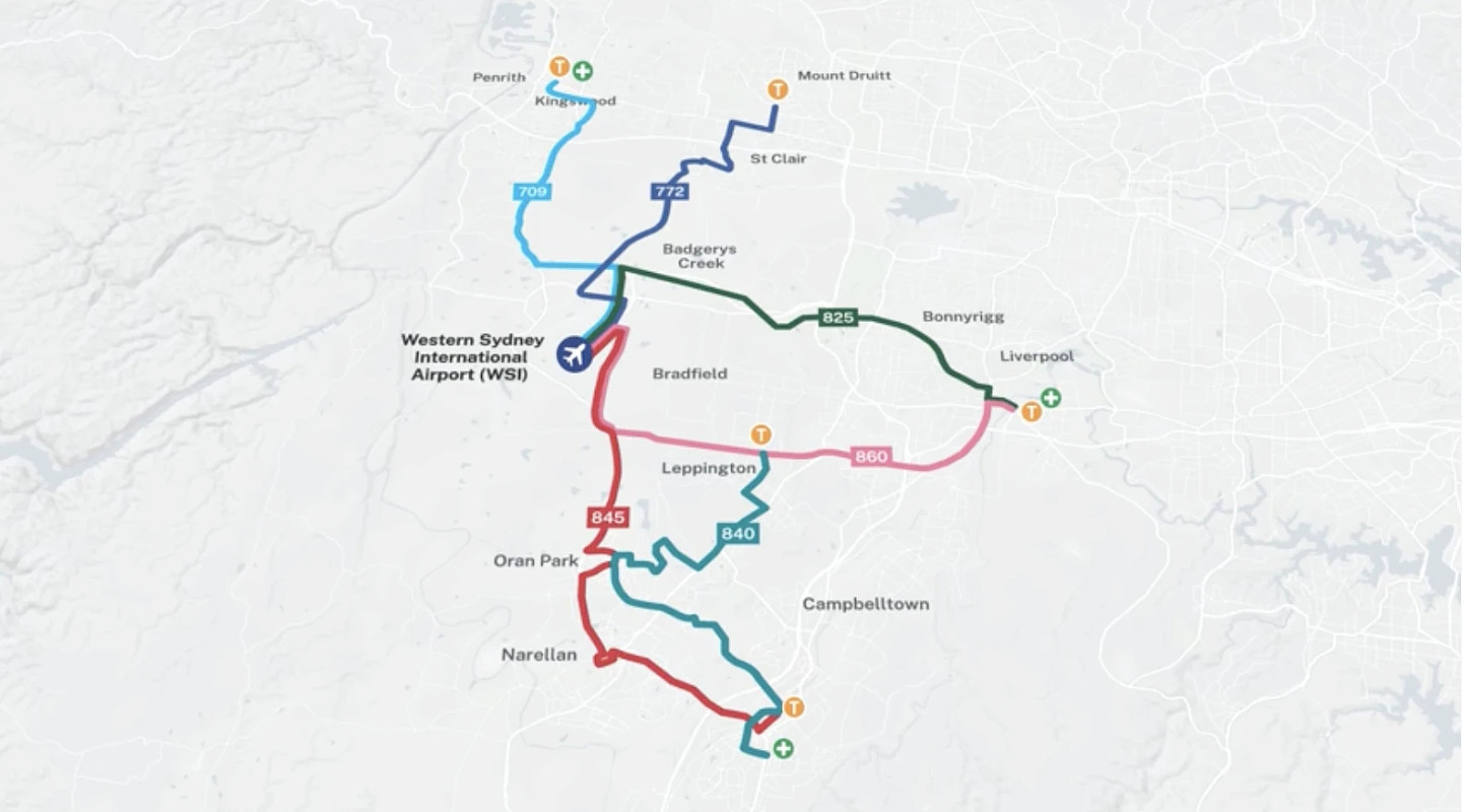 西悉尼新增6条永久公交线路，每30分钟一班连接机场 - 2