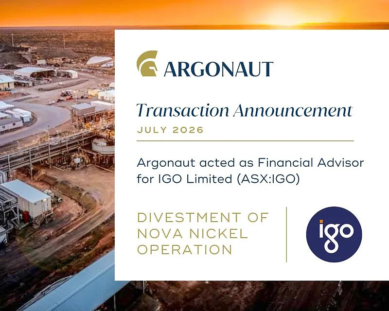 Argonaut 助力 IGO 出售 Nova 镍矿项目,推动资产价值延续(组图) - 1
