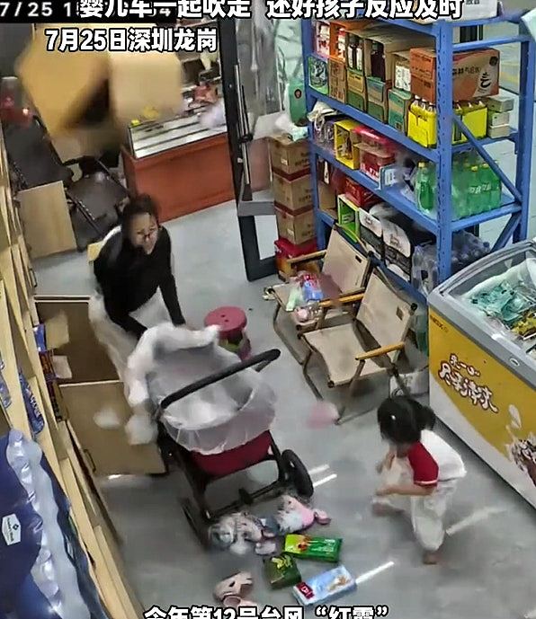 台风云霞太猛！深圳女童连人带床遭怪风扯出室外，监控拍下惊险瞬间（视频/组图） - 8