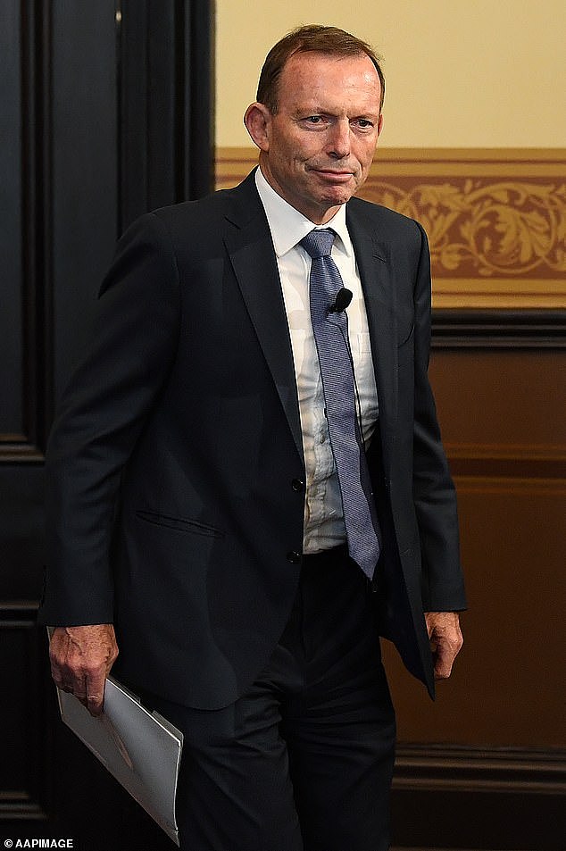 原报道所载澳洲前总理Tony Abbott资料照片,拍摄日期未注明