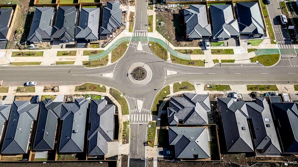 澳洲住宅区航拍，原报道资料图