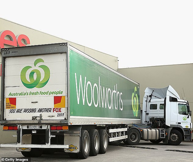 Woolworths运输货车，原报道资料图