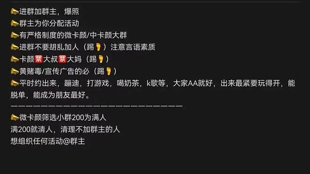 原报道中的搭子群规则截图,未展示群ID或私人联系方式