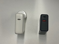 黑色双口65W充电器
