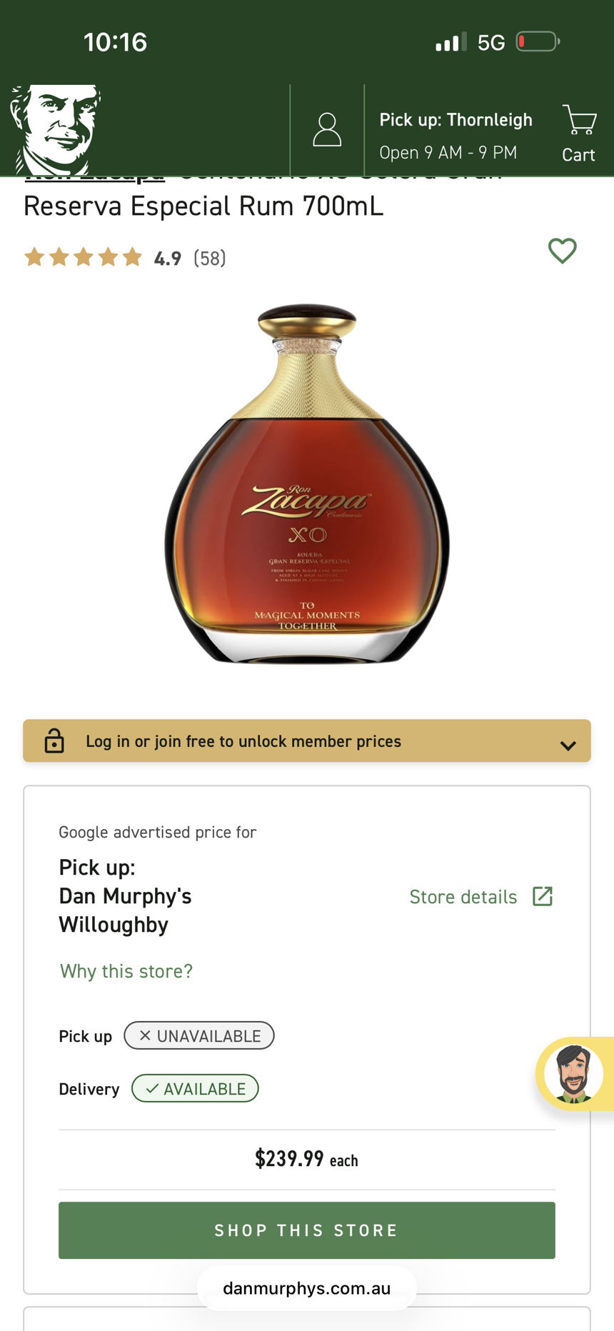 今日悉尼全新 Ron Zacapa XO 朗姆酒带精美礼盒低价转 全新 Ron Zacapa XO 朗姆酒带精美礼盒低价转