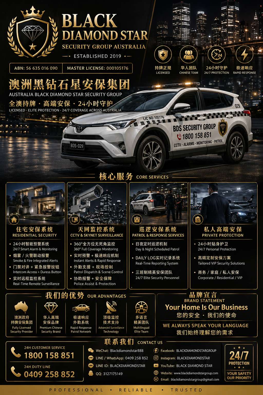 今日墨尔本BDS全澳安保集团 招聘新州 市场营销 晚班值班负责人 安保巡逻员兼职全职 招聘10人 BDS全澳安保集团 招聘新州 市场营销 晚班值班负责人 安保巡逻员兼职全职 招聘10人