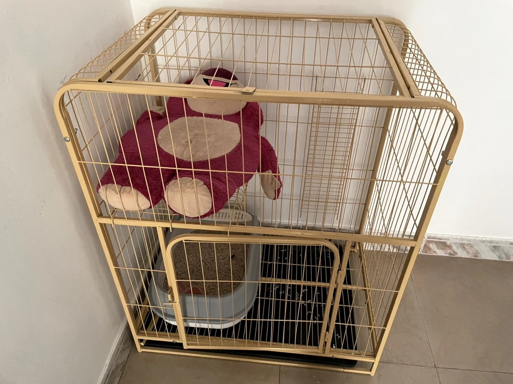 今日珀斯猫笼子家用室内猫咪别墅小户型不占地猫窝厕所防外溅猫厕一体猫笼 猫笼子家用室内猫咪别墅小户型不占地猫窝厕所防外溅猫厕一体猫笼