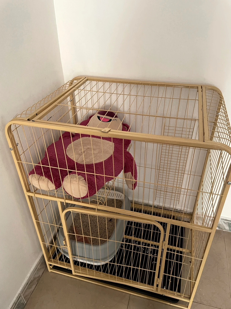 今日珀斯猫笼子家用室内猫咪别墅小户型不占地猫窝厕所防外溅猫厕一体猫笼 猫笼子家用室内猫咪别墅小户型不占地猫窝厕所防外溅猫厕一体猫笼
