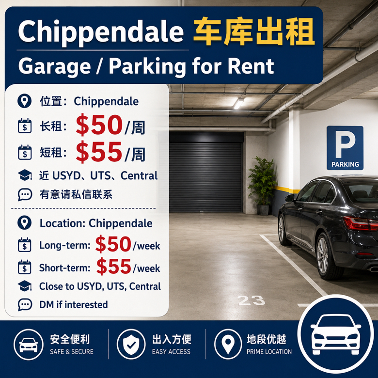 今日悉尼Chippendale Garage for rent Chippendale Garage for rent