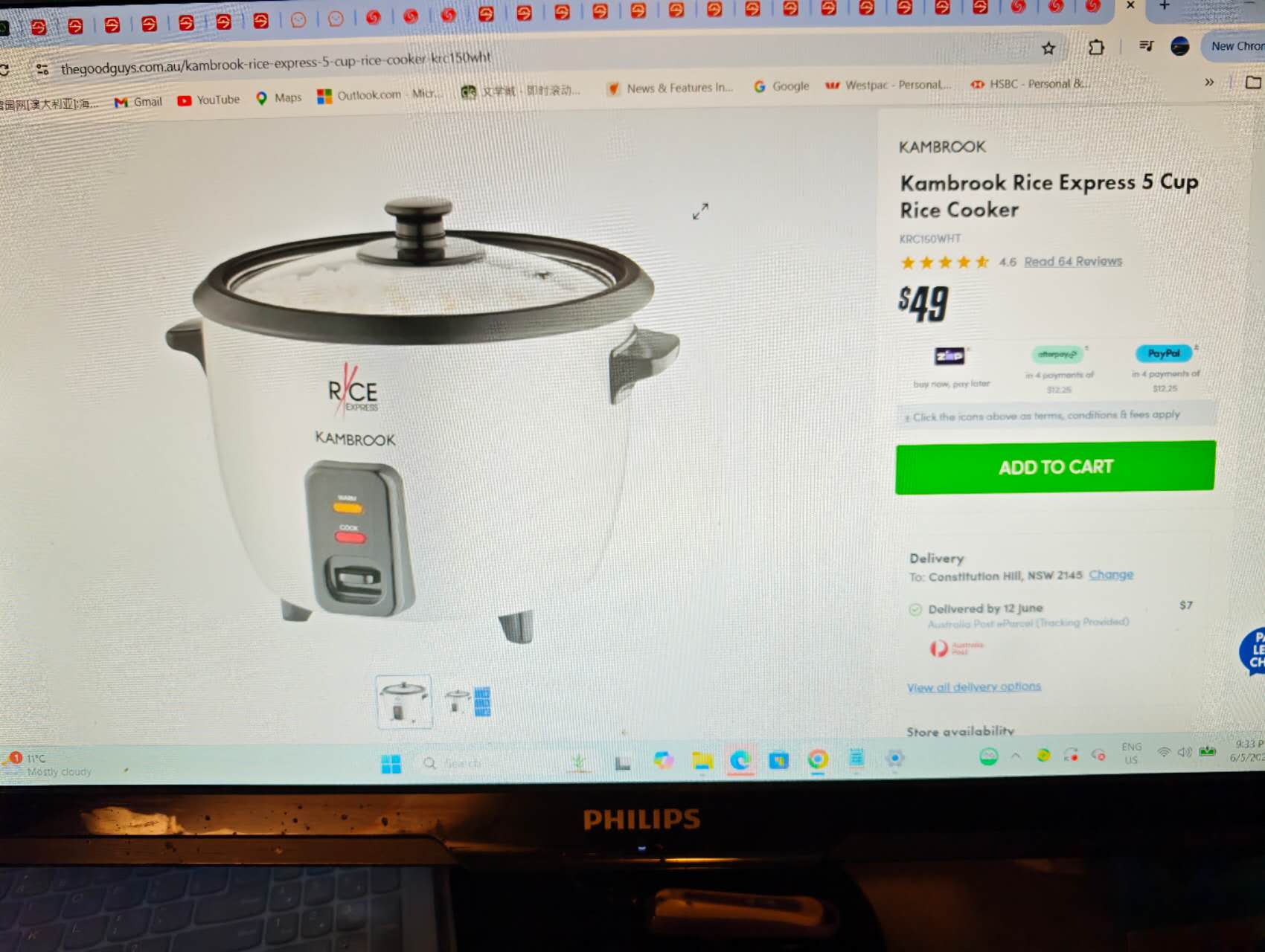 今日珀斯二手澳洲牌子 Breville 500瓦电饭煲8杯容量售价25澳元 二手澳洲牌子 Breville 500瓦电饭煲8杯容量售价25澳元