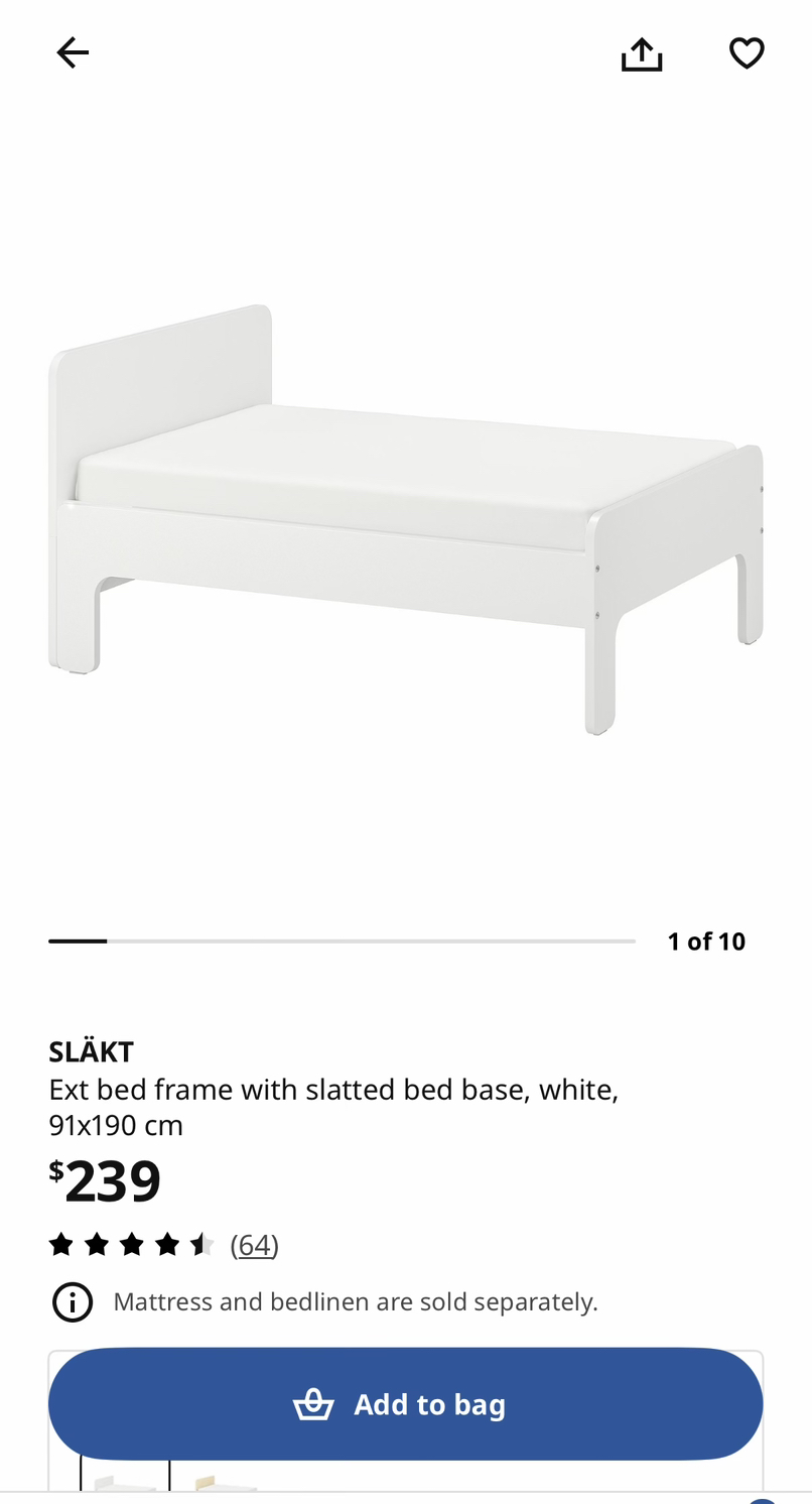 今日珀斯出售99新IKEA SLAKT儿童床 出售99新IKEA SLAKT儿童床