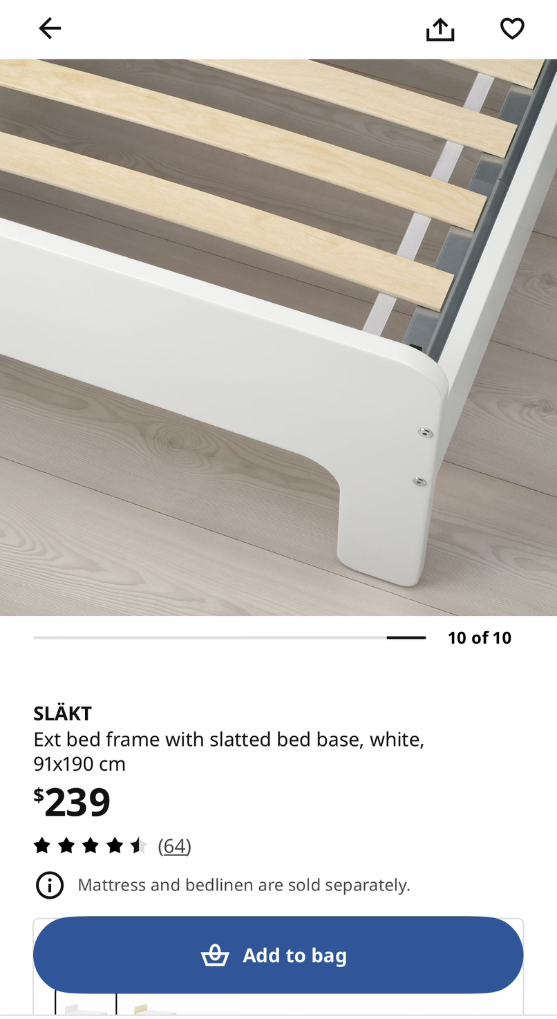 今日珀斯出售99新IKEA SLAKT儿童床 出售99新IKEA SLAKT儿童床