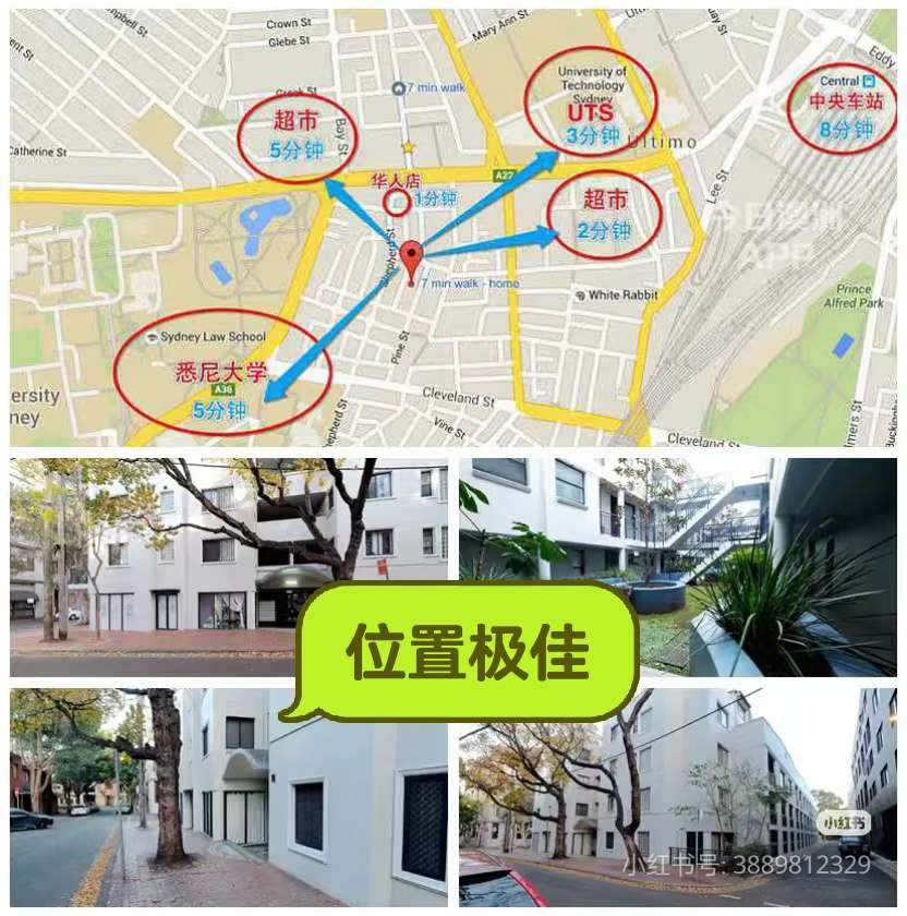 今日珀斯Chippendale 悉大 UTS旁独立套房快租 Chippendale 悉大 UTS旁独立套房快租