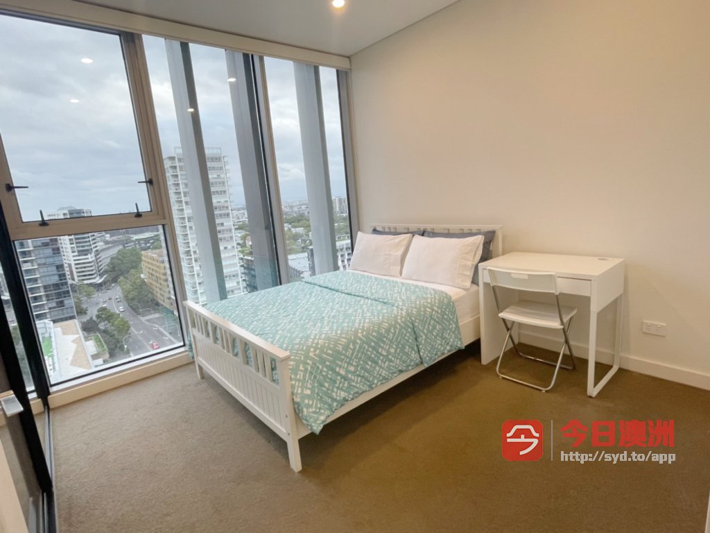 今日悉尼Waterloo 新高层2房加书房 带家具 整租 7月入住 Waterloo 新高层2房加书房 带家具 整租 7月入住