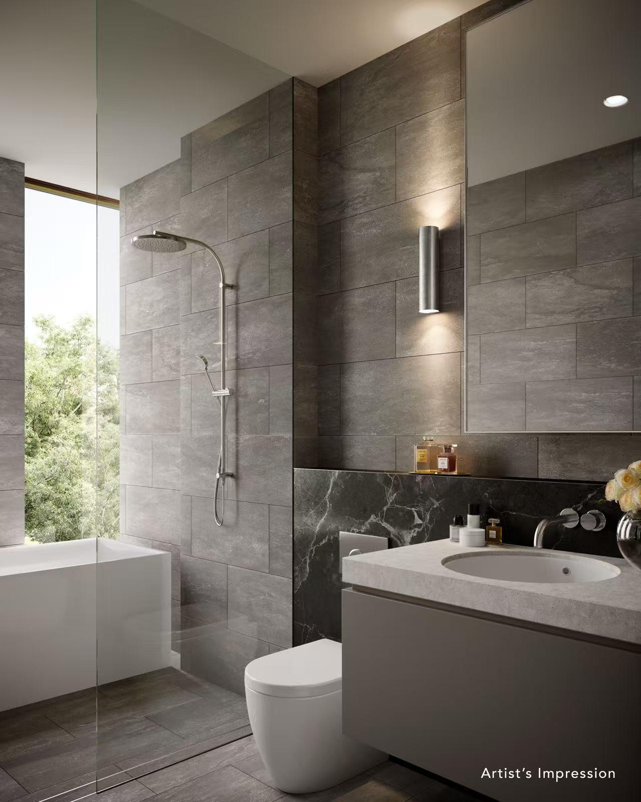 今日悉尼St Leonards 全新的现代化公寓1b1b1c 大一房豪华主卧 Luxury bathroom St Leonards 全新的现代化公寓1b1b1c 大一房豪华主卧 Luxury bathroom