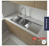 Orlando 1125x450 Double Bowl with Drain Board Sink