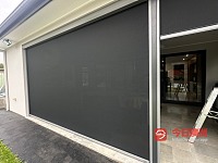  电动户外防风卷帘抗风防雨遮阳