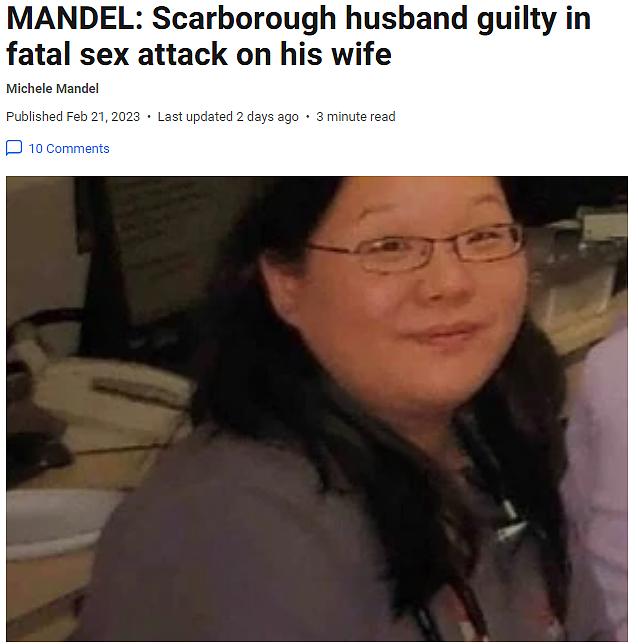 加拿大40岁华人妈妈遭老外丈夫暴力性侵惨死，法官竟然就这么判（组图） - 1