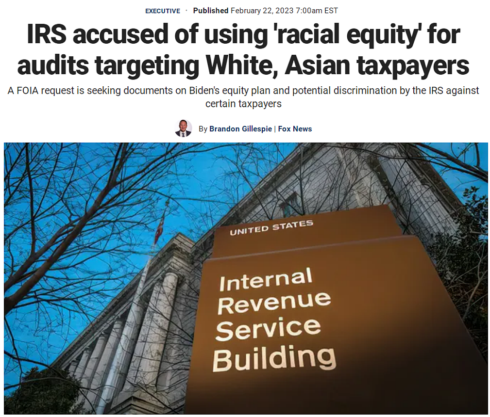 重要信号！IRS公布新算法，拜登要对“亚裔和白人”加强查税（组图） - 1