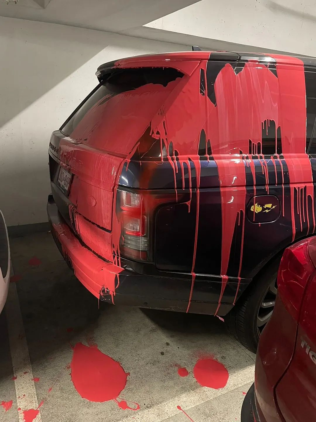华女爆料：车被人恶意泼油漆，暴力破窗，警察还不作为（组图） - 1