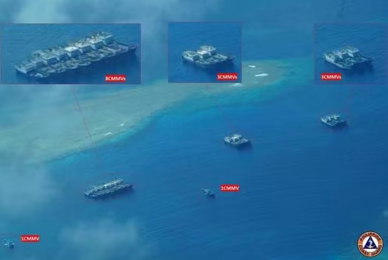 要在南海大造岛！26艘中国船驶向仙宾礁，专家称不排除进行更多填海造陆活动（组图） - 1