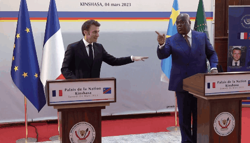 新闻发布会上，马克龙和刚果(金)总统吵起来了（视频/组图） - 3