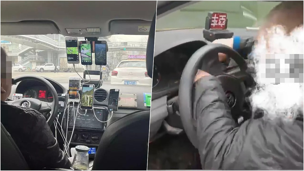 载客同时玩9部手机！武汉出租司机被罚，女乘客：看旅游片美女片（组图） - 1