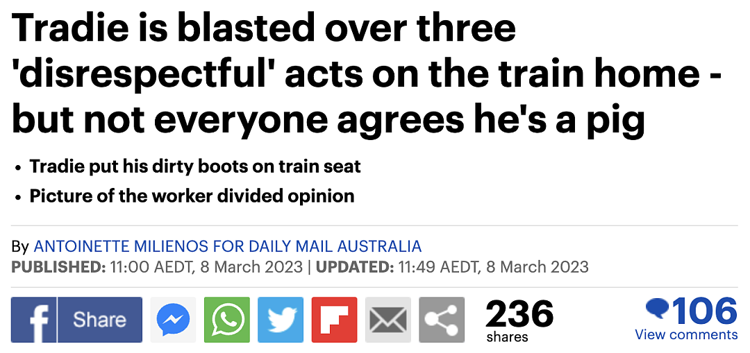 悉尼妈妈曝光：男子在火车上这个动作，或恐罚$1650！网友热议：太不礼貌了...（组图） - 2