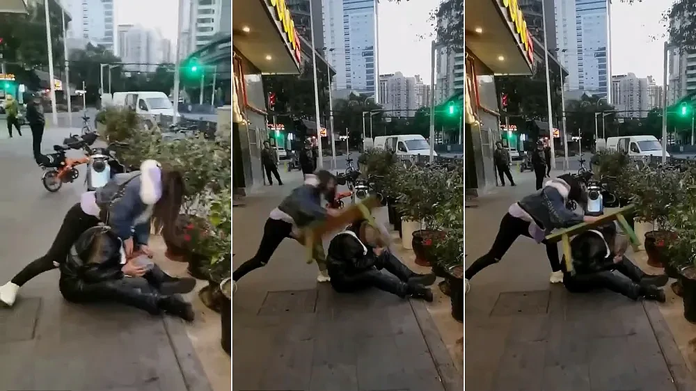 中国悍妇“长凳砸头”暴揍代驾！撂话老公是警察，“敢碰我连爹妈都不得好死”（视频/图） - 1