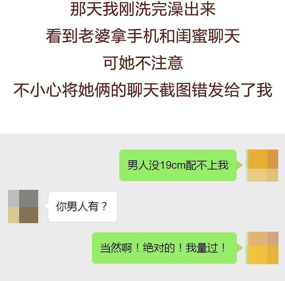 【情感】“男人没19cm配不上我”！错把和闺蜜的聊天截图发给老公后，他拿着尺子进了厕所......（组图） - 2