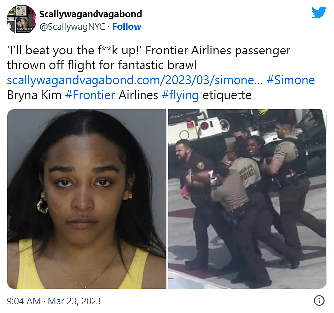 “如同疯狗”！24岁女子飞机上大闹，暴咬警察，被拖走画面曝光（组图） - 4