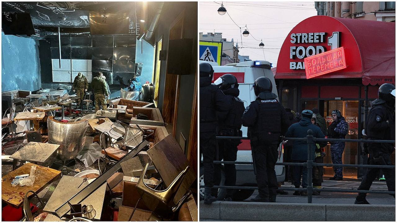 圣彼得堡咖啡店爆炸案：30人受伤、死亡一人，凶手身份成谜（组图） - 1
