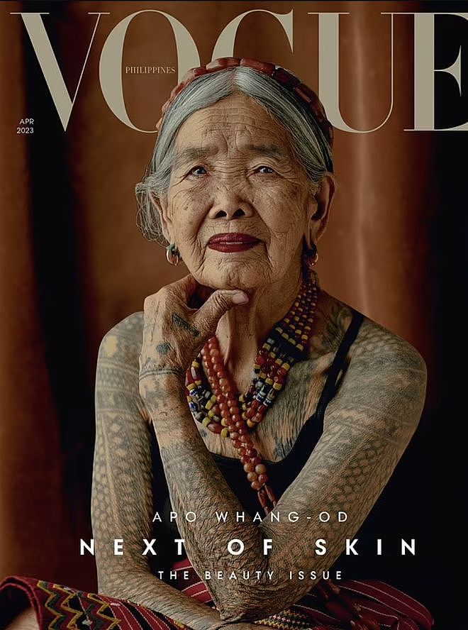 荣登《Vogue》最年长的封面明星！106岁菲律宾纹身师展现“力量、勇敢”（组图） - 1