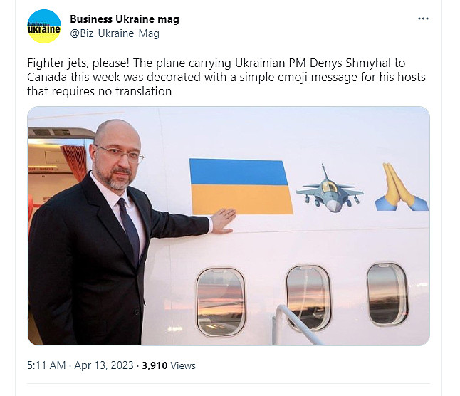 乌总理访加国飞机印emoji成亮点！乌媒解读“乌克兰求战机”（组图） - 7