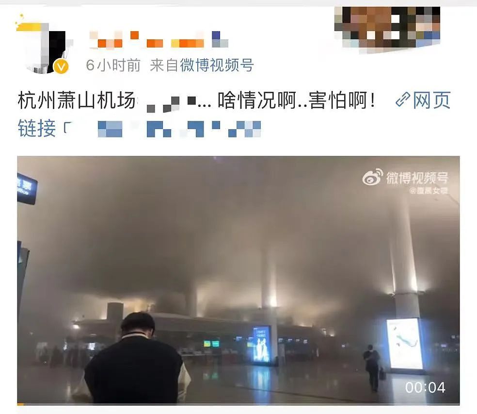 杭州萧山机场突现大量浓烟，T3航站楼H岛暂停使用！旅客：行李提取处全是水（视频/组图） - 4