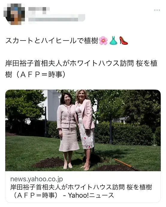 拜登夫人发布岸田夫人白宫“植樱花树“照片 疑摆拍（组图） - 3