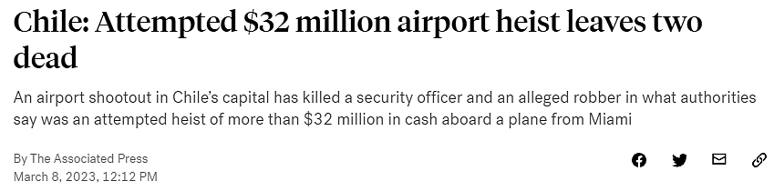 这国机场3200斤黄金被劫，价超$1亿！曾酿枪战、扫射航班、劫持乘客（组图） - 8