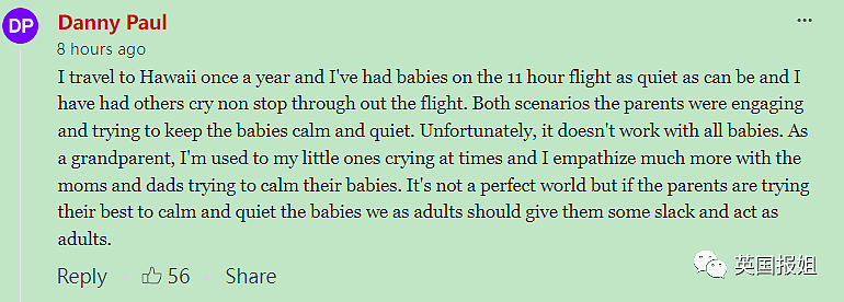 外网吵翻！婴儿飞机上哭闹45分钟，乘客崩溃怒骂被警察带走，有人骂他巨婴有人封他英雄…（组图） - 19