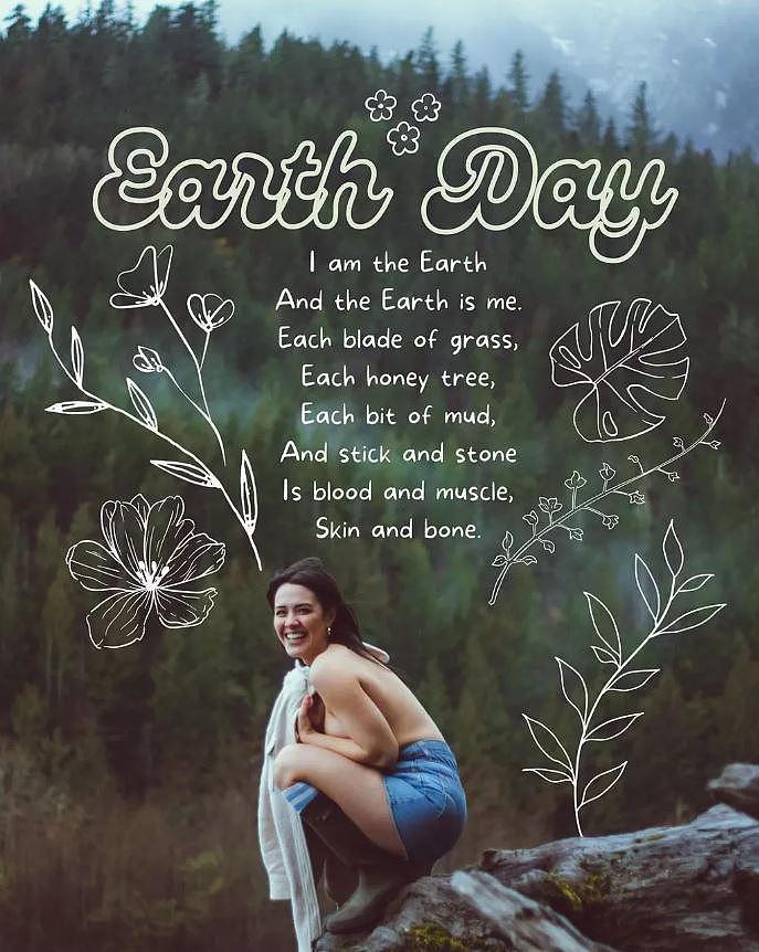 钟丽缇25岁爱女半裸庆祝地球日！大自然中“侧露南半球”（组图） - 2