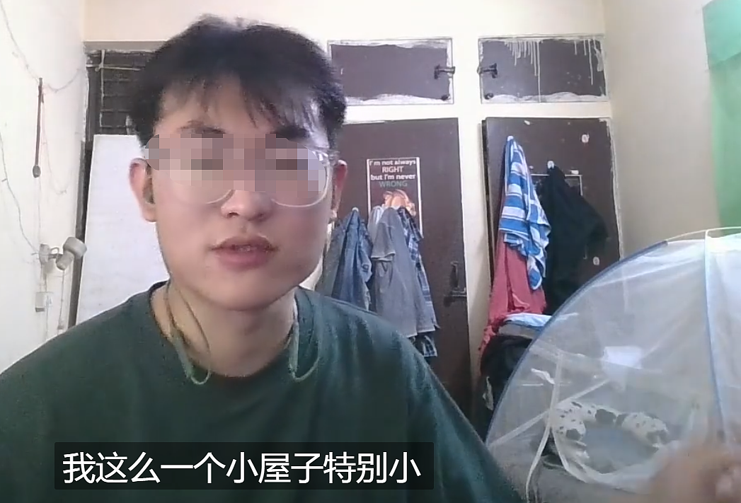 中国留学生晒在印寝室引发热议！三大汉挤一屋，40°高温停水不能洗澡（组图） - 4