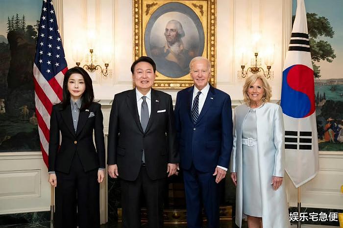 韩国第一夫人出访美国，换装不停西装造型惊艳，白宫国宴菜单曝光（组图） - 8