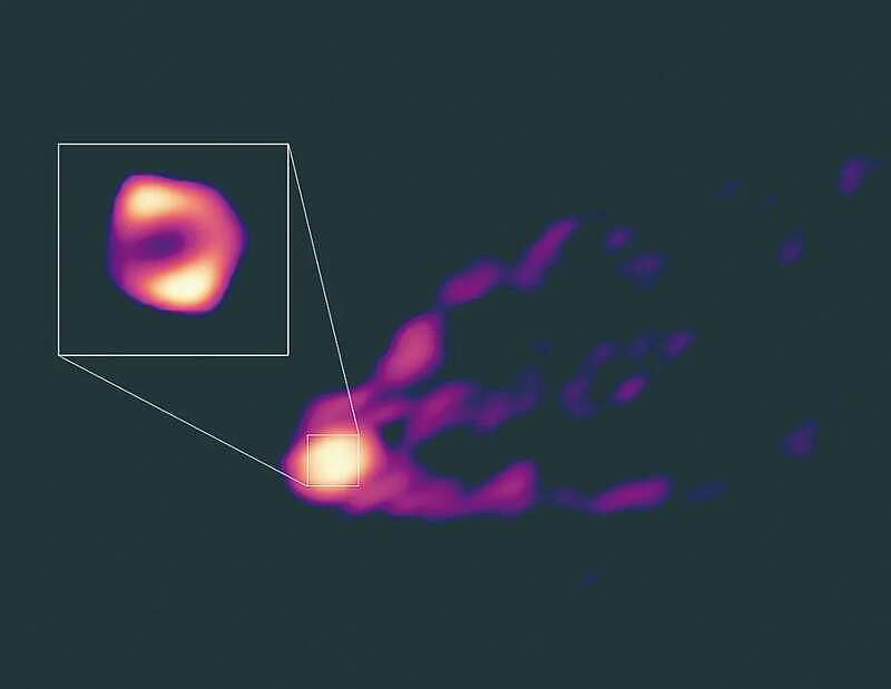 人类首张M87黑洞与喷流“全景”照片正式公布（组图） - 1