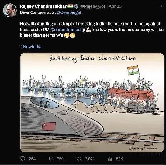 印度超越中国成世界第一！德媒漫画惹怒印度，马斯克又补上致命一刀（组图） - 9