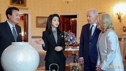 韩国第一夫人出访美国，换装不停西装造型惊艳，白宫国宴菜单曝光（组图） - 6