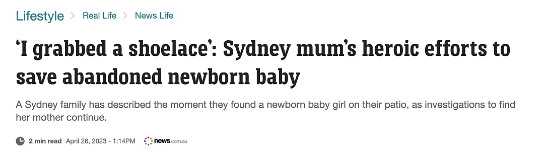 全程寻妈！悉尼女婴出生仅数小时，被丢弃在陌生人家院内，所有人都在找那位狠心的妈妈...（组图） - 4