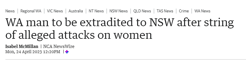 西澳男子跨州作案，涉嫌性侵两名悉尼少女，在珀斯酒店被抓获（组图） - 1