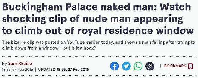 裸男顺着床单从白金汉宫逃出时疑似坠落？网友：“英国王室劫持人质？”，竟是...（组图） - 11