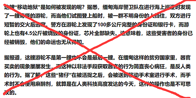 噶活人腰子的“地狱游轮”，船上8个手术室，100公斤中国人身份证？（组图） - 3