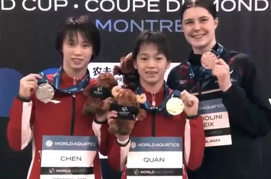 华人沸腾！16岁中国选手全红婵加拿大夺冠！6个裁判给满分，惊艳全世界（组图） - 4
