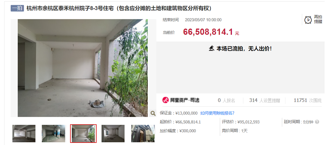 原房主曾遭中国央视纪录片点名！杭州9500万元顶级豪宅，打7折也没人买？（组图） - 1